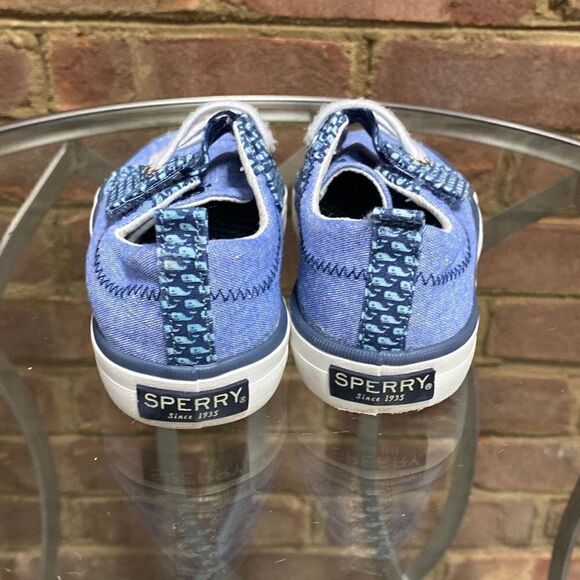 Sperry x Vineyard Vines Crest Vibe Jr Chambray Shoes Size 9 - Picture 5 of 9